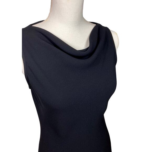 Jones New York Little Black Dress Draped Neck Sleeveless Size 10 - Picture 8 of 8